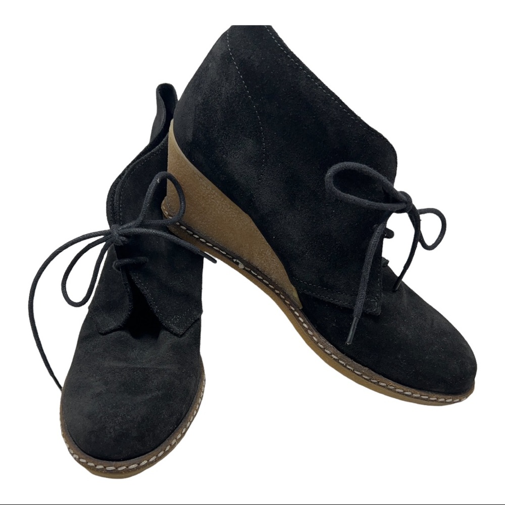 J.Crew Womens Round Toe Lace Up Suede Macalister Wedge Boots Size 9